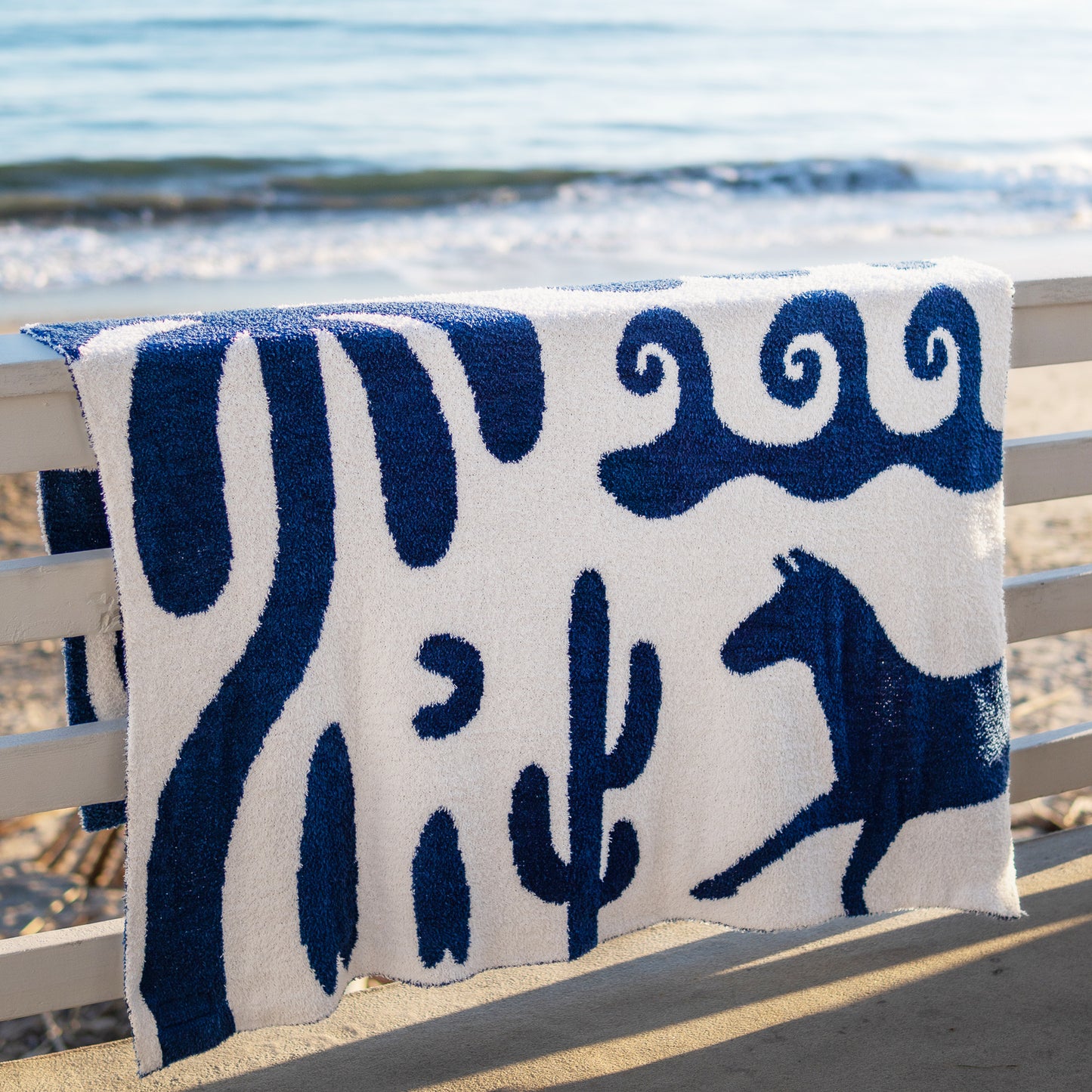 Surf & Saddle Plush Throw Blanket